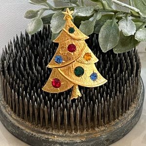 Vintage MCM Christmas Tree Brooch